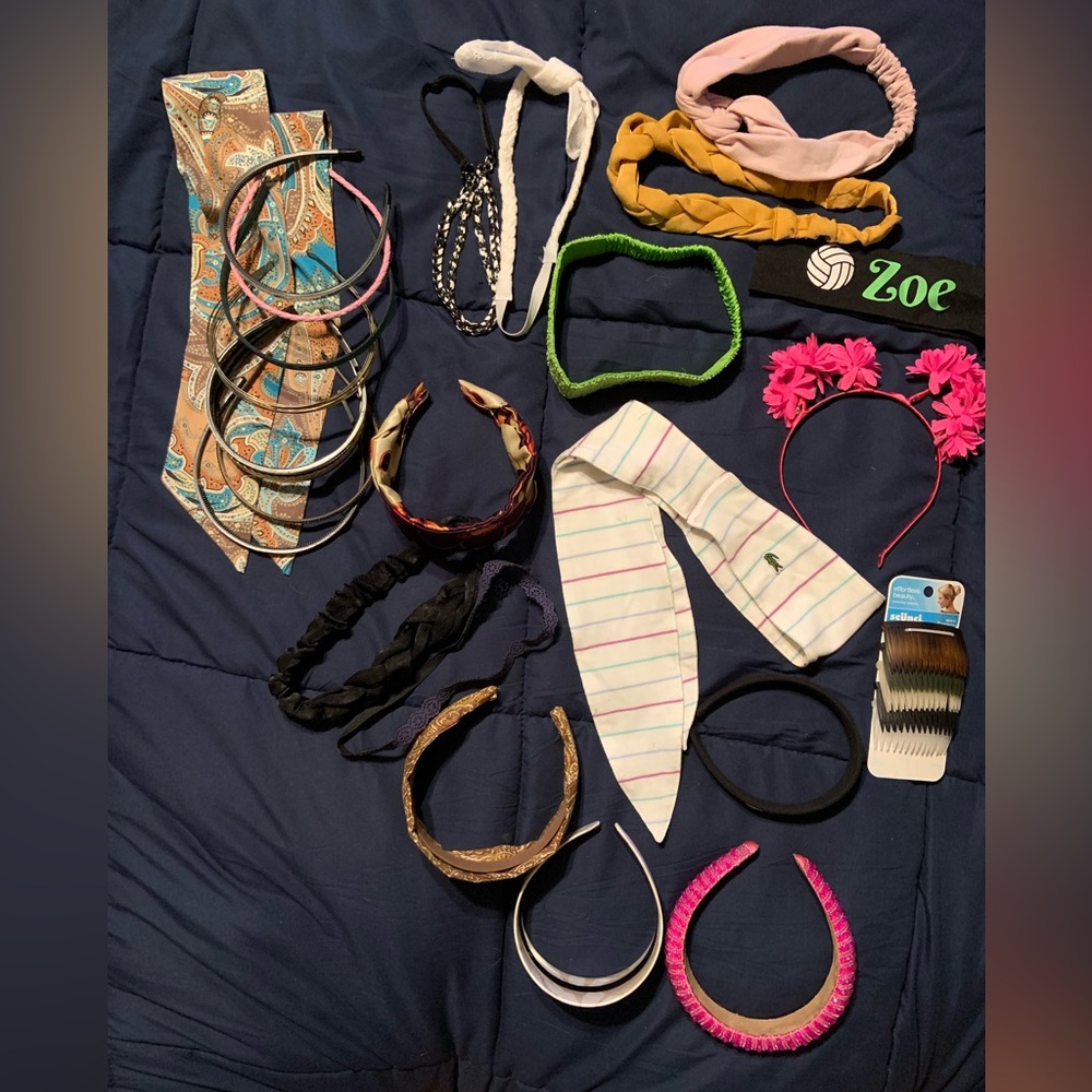 Lot of 23 Headbands Lacoste J Crew and more